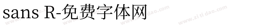 sans R字体转换
